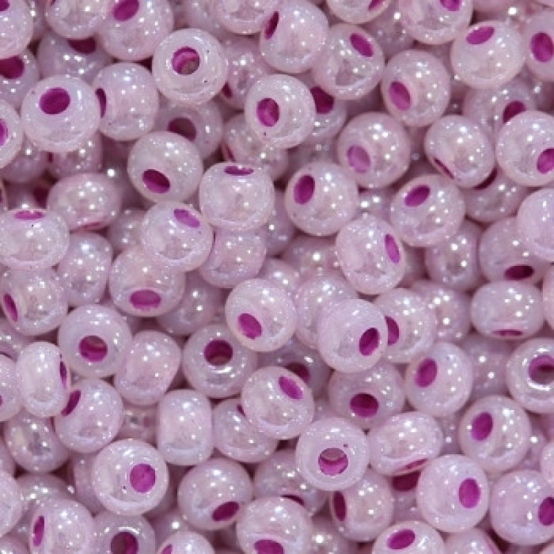 522-10/0-37328 Бісер Чехія (перламутровий, бузковий блідий холодний), упаковка 50 грамів
