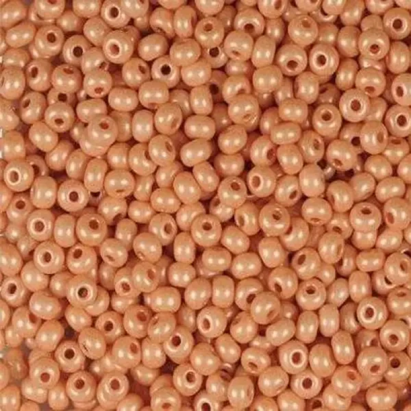 265-10/0-16918 Бісер Чехія (перлиновий, персиковий), упаковка 50 грамів