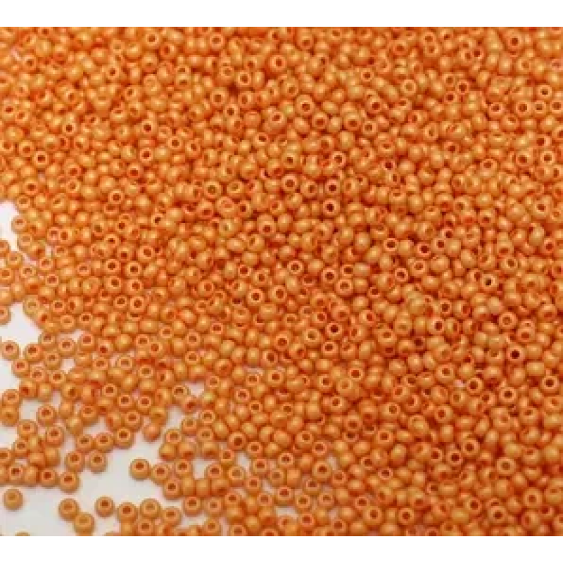 280-10/0-16992 Бісер Чехія (перлиновий, помаранчевий світлий), упаковка 50 грамів