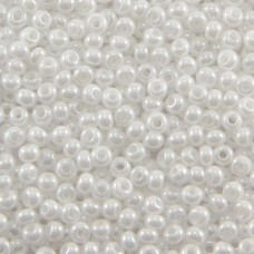 530-10/0-46102 Бісер Чехія (перламутровий, білий), упаковка 50 грамів