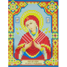 Схема для вишивки бісером ікони “Божої Матері Семистрільна“, розмір 12*15 см