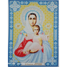 Схема для вишивки бісером ікони “Пресвята Богородиця“, розмір 22*30 см