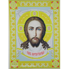 Схема для вишивки бісером ікони “Спас Нерукотворний“, розмір 22*30 см