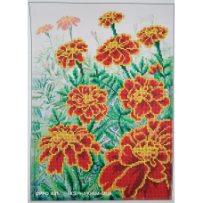 Схема для вишивки бісером “Чорнобривці“, розмір 22*31,5 см