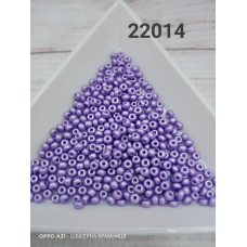 22014-10/0 Бісер Чехія (перламутровий непрозорий, фіолетовий), упаковка 50 грамів