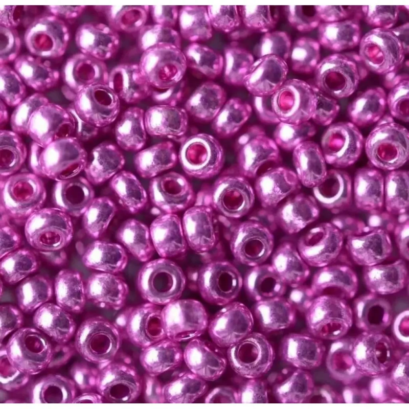 18325-10/0 Бісер Чехія (металізований, рожевий), упаковка 50 грамів