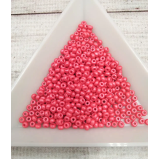 22008-10/0 Бісер Чехія ( Перламутровий непрозорий, темний малиновий), упаковка 50 грамів