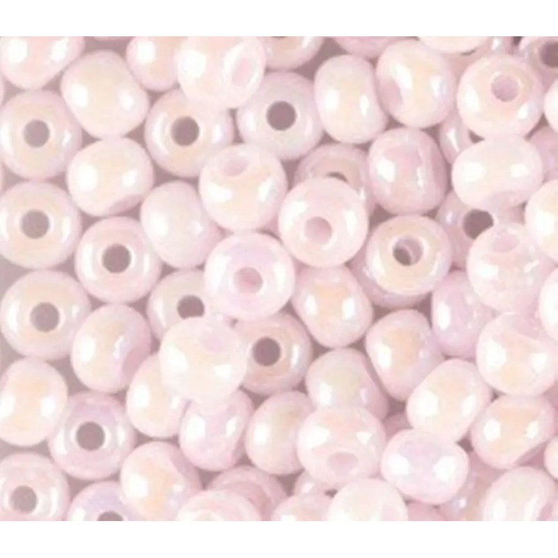 74420-10/0 Бісер Чехія (перлиновий люкс, ніжний рожево-бузковий райдужний), упаковка 50 грамів