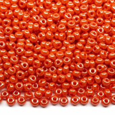 93141-10/0 Бісер Чехія (перламутровий люкс, помаранчевий), упаковка 50 грамів