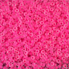 08777matt-10/0 Бісер Чехія (матовий прозорий профарбований, рожевий неон), упаковка 50 грамів