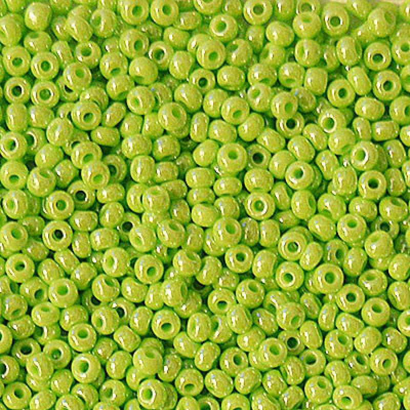 569-10/0-58410 Бісер Чехія (перламутровий, салатовий світлий), упаковка 50 грамів