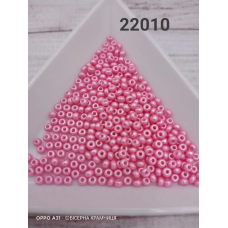 22010-10/0 Бісер Чехія (перламутровий непрозорий, рожевий), упаковка 50 грамів
