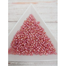 97722-10/0 Бісер Чехія (прозорий рожевий райдужний), упаковка 50 грамів