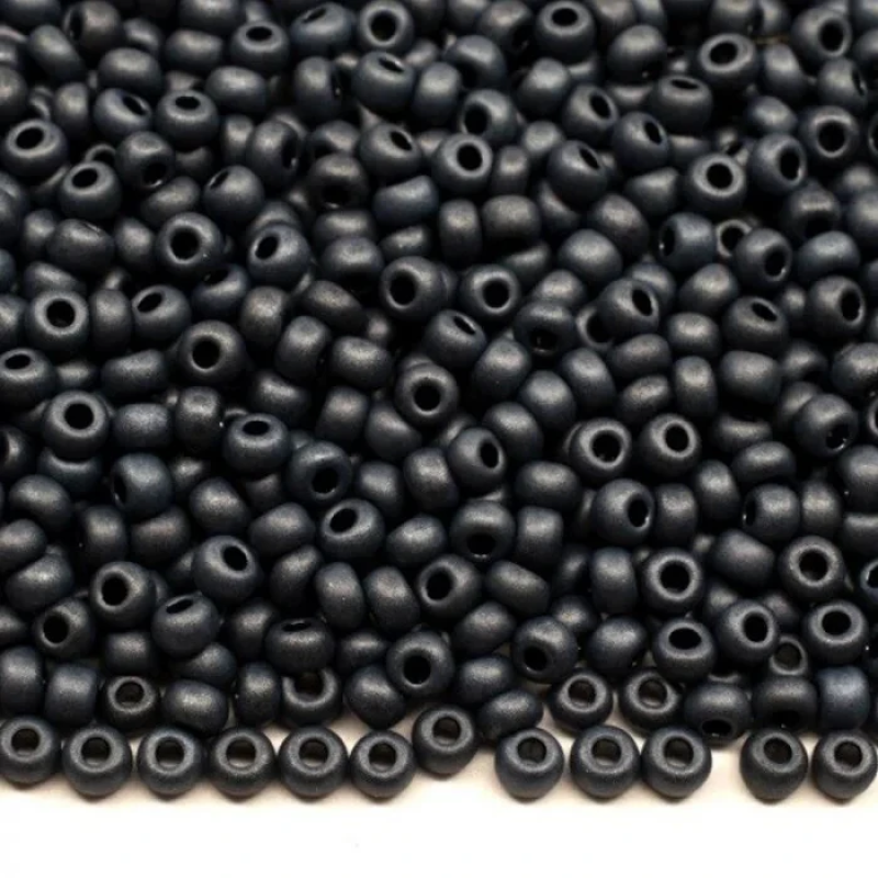 28936 matt - 10/0 Бісер Чехія (перламутровий матовий, сіро-синій темний), упаковка 50 грамів