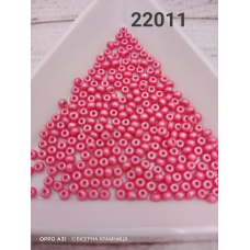 22011-10/0 Бісер Чехія (перламутровий непрозорий, рожевий), упаковка 50 грамів