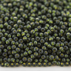 57290matt-10/0 Бісер Чехія (блискучий матовий, зелений болотний), упаковка 50 грамів