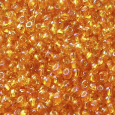 87069-10/0 Бісер Чехія (блискучий райдужний, абрикосовий), упаковка 50 грамів