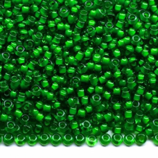 50105-10/0 Бісер Чехія (прозорий мелований, соковитий зелений), упаковка 50 грамів