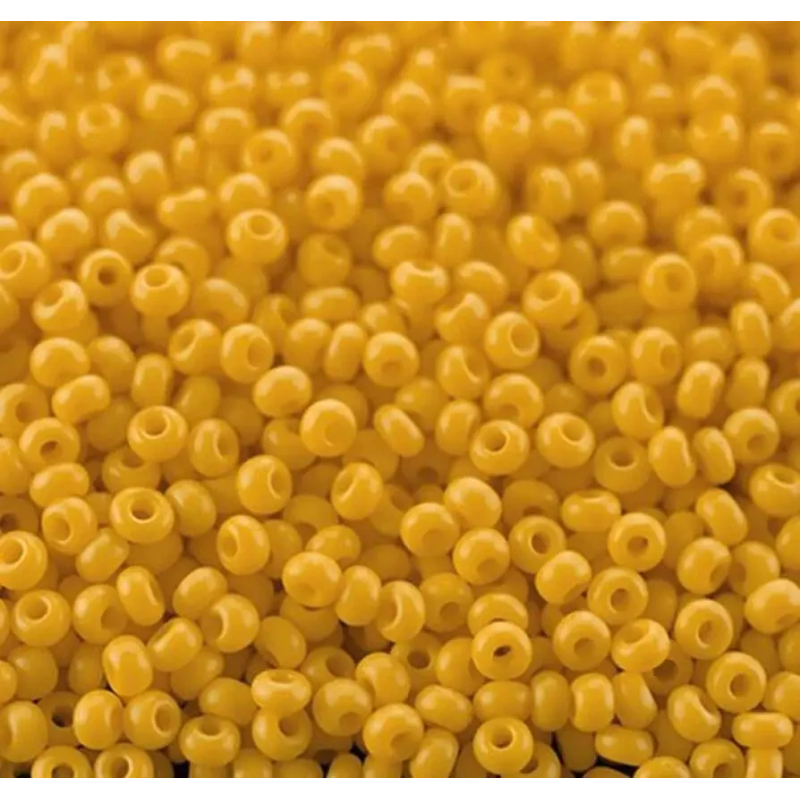 83130matt-10/0 Бісер Чехія (матовий жовтий), упаковка 50 грамів
