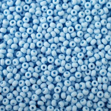 63000matt-10/0 Бісер Чехія (натуральний матовий, блакитний світлий), упаковка 50 грамів