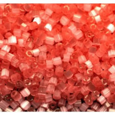 05191-11/0 Рубка Чехія (сатин матова рубка, рожево-кораловий), розмір 11/0. Упаковка 50 грамів.