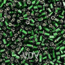 57620-11/0 Рубка Чехія (рубка блискучий, зелений темний), розмір 11/0. Упаковка 50 грамів.
