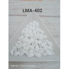 LMA-402 Бісер Miyuki Long Magatama Beads 4х7 мм (білий блискучий), упаковка 25 грамів