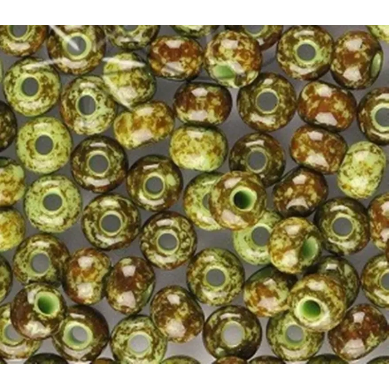 59310-10/0 бісер №10 Preciosa (Чехія). Болотно-оливковий травертин, упаковка 50 грамів