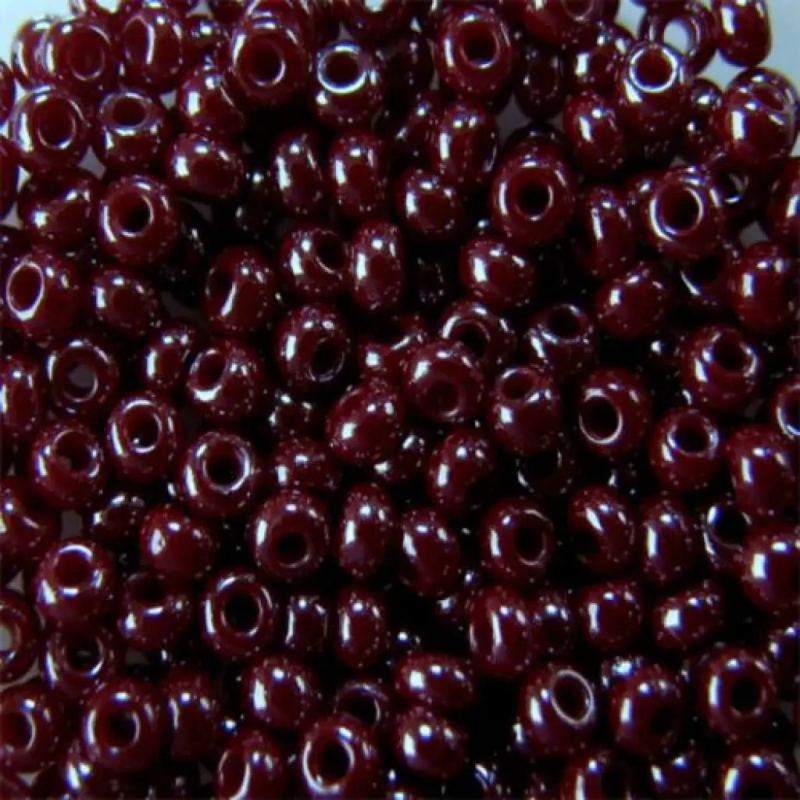 98300-10/0 Бісер Чехія (перламутровий, коричнево-бордовий), упаковка 50 грамів