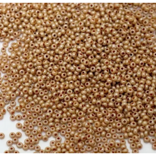 16583-10/0 Бісер Чехія (перламутровий алебастровий, бежево-мідний світлий), упаковка 50 грамів