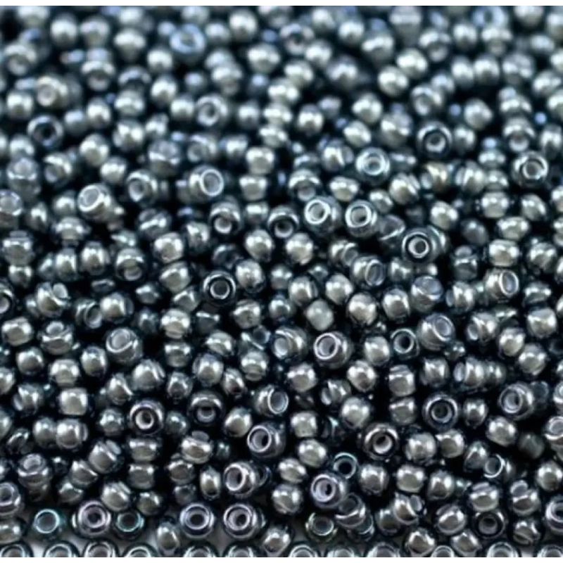 45017-10/0 Бісер Чехія (мелований, сірий), упаковка 50 грамів