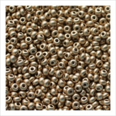 588-10/0-01710 Бісер Чехія (металізований, золотистий), упаковка 50 грамів