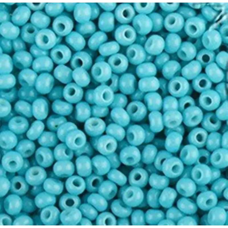 03665-10/0 Бісер Чехія (натуральний, бірюзовий пастельний), упаковка 50 грамів