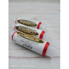 Нитка бісерна монокордова Cordem № 80, колір 0446 червоний. 75 метрів