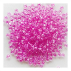 591-10/0-58577 Бісер Чехія (профарбований райдужний, рожевий), упаковка 50 грамів