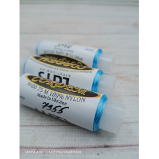 Нитка бісерна монокордова Cordem № 80, колір 7355 блакитний. 75 метрів