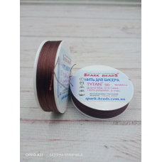 Нитка для бісеру TYTAN 60 коричневий темний, № 66632 (60 метрів)