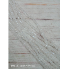 Ронделі, розмір 3,2*2,5 мм. Прозорі з райдужним покриттям