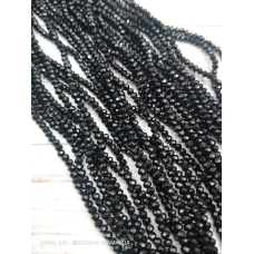 Ронделі, розмір 3,2*2,5 мм. Чорні непрозорі