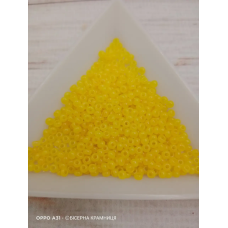 17886-10/0 Бісер Чехія (алебастровий, жовтий), упаковка 50 грамів