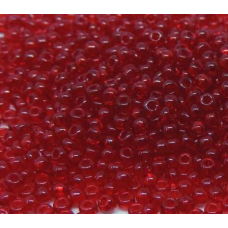 90090кв-10/0 Бісер Чехія (прозорий із квадратною серединкою, темний червоний), упаковка 50 грамів