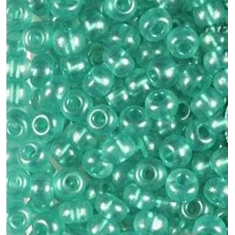 08358-10/0 Бісер Чехія (кришталевий перлиновий бірюзовий темний), упаковка 50 грамів