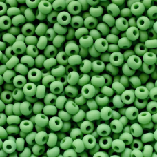 53230matt-10/0 Бісер Чехія (натуральний матовий, зелений світлий), упаковка 50 грамів