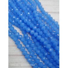 Ронделі, розмір 6*4 мм. Волошкові напівпрозорі