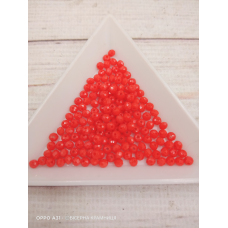 Ронделі, розмір 3,2*2,5 мм. Яскраві помаранчеві непрозорі