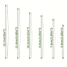 Набір з 18 голок з довгим вушком різного розміру в тубусі