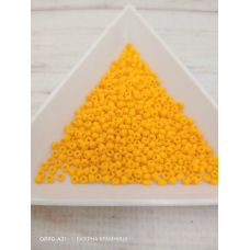 93110 matt-10/0 Бісер Чехія (натуральний матовий, помаранчевий), упаковка 50 грамів