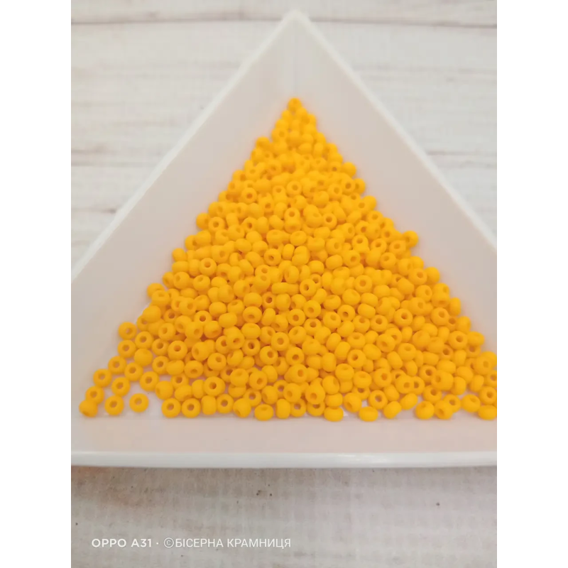 93110 matt-10/0 Бісер Чехія (натуральний матовий, помаранчевий), упаковка 50 грамів