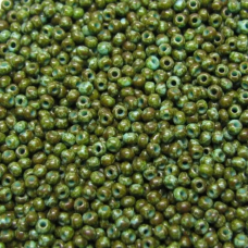 69130-10/0 бісер №10 Preciosa (Чехія). Болотно-зелений хакі, травертин, упаковка 50 грамів