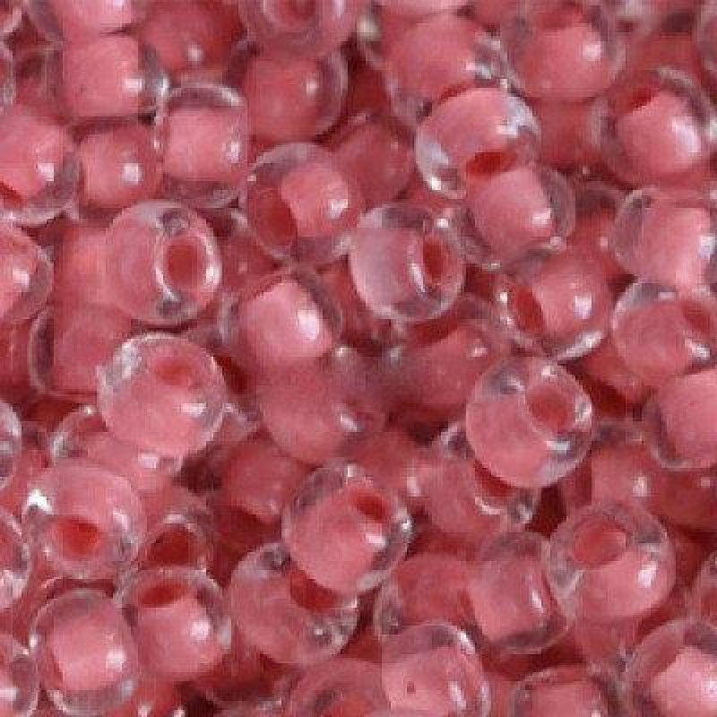 606-10/0-38395 Бісер Чехія (профарбований, рожевий запорошений), упаковка 50 грамів